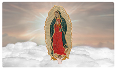 DNSEMP-C-110-BZ Lady of Guadalupe Clouds Bronze